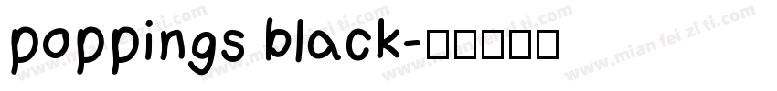 poppings black字体转换